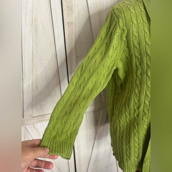 Classic Elements Open Cardigan
Green Cable Knit Women's
Sweater sz Med EUC Cozy - Picture 3 of 11